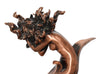 Estate Copper Cast Art Neauveau Style Nymph Statue Sculpture Incredible Decor