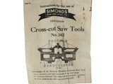 1940s Simonds Cross-Cut Saw Tool Set No. 342 with Extra Saw Tools