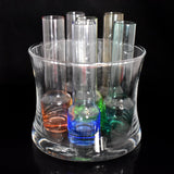 Estate Circleware Crystal Downtown Vodka Chiller Set Multi Color Glass Barware - Premier Estate Gallery
