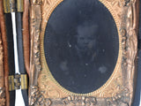 Union Case with Antique Daguerreotype Photos of Victorian Children Double Plates