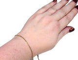 14k  Dainty Ankle Bracelet or Men's Gold Bracelet 10 inch