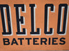 Metal Delco Batteries Sign Vintage Industrial Decor Man Cave Wall Display - Premier Estate Gallery 1