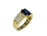 14k Gold Sapphire Crystal Ring with Natural Diamonds - Premier Estate Gallery 3
