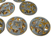 19th Century Enamel Gilt Buttons in 10k Gold Set of Eleven Roses - Premier Estate Gallery 2