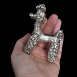 Estate Sterling Silver Coifed Poodle Figurine Israel Vintage Dog Collectible - Premier Estate Gallery 1