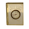 Vintage Gold Book Trinket Box with Thermometer Made in France Desktop Accessory