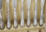 Austrian Silver Fish Cutlery Set 24 pieces Service for 12