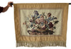 Romantic Floral Victorian Style Wall Tapestry Floral Bouquet Fringe - Premier Estate Gallery 1