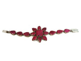 Opaque Ruby Flower Bracelet 86 Carats Silver Boho Style - Premier Estate Gallery
 - 3