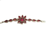 Opaque Ruby Flower Bracelet 86 Carats Silver Boho Style - Premier Estate Gallery
 - 7