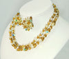 Vintage Crystal Necklace Earring Set Filigree End Caps Glamorous - Premier Estate Gallery
 - 4