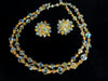 Vintage Crystal Necklace Earring Set Filigree End Caps Glamorous - Premier Estate Gallery
 - 2