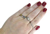 Estate Silver Gold Multi Gemstone Ring Blue Topaz Citrine Garnet