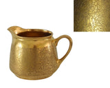 Wheeling Decorating Gold Embossed Doves Roses Daisies Creamer 12 oz Great Gold Decor - Premier Estate Gallery