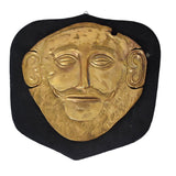 c1900 Gold Plated Mycenaean Death Mask of Agamemnon Ancient Greek Reproduction - Premier Estate Gallery