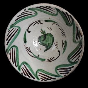 19th Century Tin Glaze Earthenware Bowl Basin Teruel Spain - Premier Estate Gallery