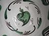 19th Century Green Tin Glaze Earthenware Bowl Basin Teruel Spain