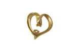 14k Gold Diamond Heart Pendant 3/4 inch Stunning