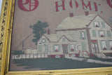 Antique Embroidery Gilt Framed God Bless Our Home with Farmhouse