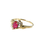 Ruby and Diamond Ring 10k Gold - Premier Estate Gallery
 - 5