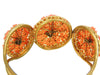 Vintage Hinged Bangle Cuff Bracelet Flower Bouquets Coral Peach - Premier Estate Gallery
 - 4