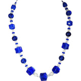 Deco Blue Czech Glass Crystal Necklace - Premier Estate Gallery
 - 2