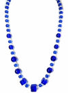 Deco Royal Blue Czech Glass Bead Necklace - Premier Estate Gallery
 - 1