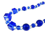 Deco Royal Blue Czech Glass Bead Necklace - Premier Estate Gallery
 - 3
