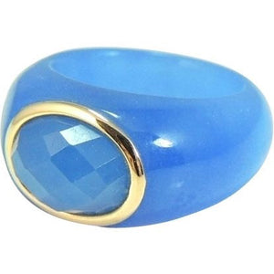 Blue Jade  14k Gold Ring - Premier Estate Gallery
 - 1