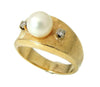 Cultured Pearl Diamond Ring 14k Gold  Vintage - Premier Estate Gallery
 - 3
