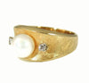 Cultured Pearl Diamond Ring 14k Gold  Vintage - Premier Estate Gallery
 - 6