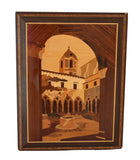 Italian Marquetry Scenic Wall Hanging Natural and Boho Chic Vintage Decors - Premier Estate Gallery