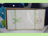 Estate Large Irish Linen Damask Tablecloth Napkin Set Orig Box 66X88in - Premier Estate Gallery 