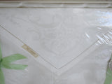 Estate Large Irish Linen Damask Tablecloth Napkin Set Orig Box 66X88in - Premier Estate Gallery  1