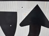 Industrial Decor Stay Right of Meridan Sign in Symbols Reflective