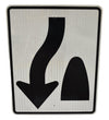 Reflective Vintage Road Sign Large Wall Decor Keep Right of Meridian in Symbols 30X40" - Premier Estate Gallery 1