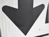 Reflective Vintage Road Sign Large Keep Right of Meridian