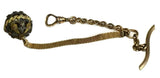 Antique Victorian Pocket Watch Chain Gold Filled with Ornate Silver Fob - Premier Estate Gallery
