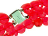 Vintage Raspberry Double Strand Lucite Beaded Necklace Sterling Silver Clasp - Premier Estate Gallery
 - 3