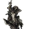 Estate Nude Nymph Solid Pewter Cast Statue Sculpture Art Nouveau Style Decorative Vintage 2