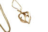 Estate 14k Gold Heart Pendant with Chain Italy