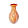 Mid Century Orange Murano Art Glass Vase c1960 Stiped