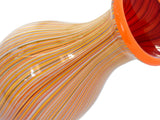 Mid Century Orange Murano Art Glass Vase - Premier Estate Gallery