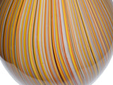 Mid Century Orange Murano Art Glass Vase c1960 Stiped