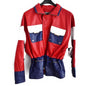 1980s Patriotic Leather Jacket Wilson's Leather Red White Blue - Premier Estate Gallery 1