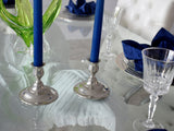Estate Kirk Stieff Polished Pewter Candlestick Holders Elegant Silver Table Decor c1950 - Premier Estate Gallery