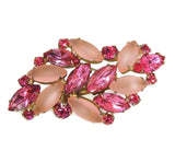 Vintage Pink Rhinestone Brooch Fire and Frost Dazzling - Premier Estate Gallery
 - 1