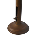 19th Century Brass Hogscraper Candle Holder Signed J.S. Farmhouse Decor