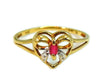 10k Ruby Heart Ring, Promise Ring, Granddaughter Gift, Gemstone Jewelry - Premier Estate Gallery
 - 2