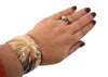 Silver Cuff Bracelet Rose Gold Sunburst Design Vintage Sterling 36.3g